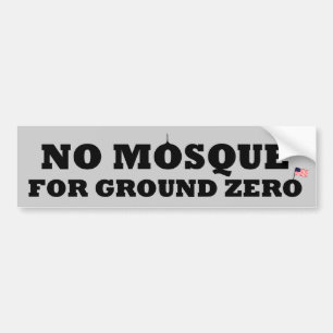 No mosque for ground zero bumper sticker