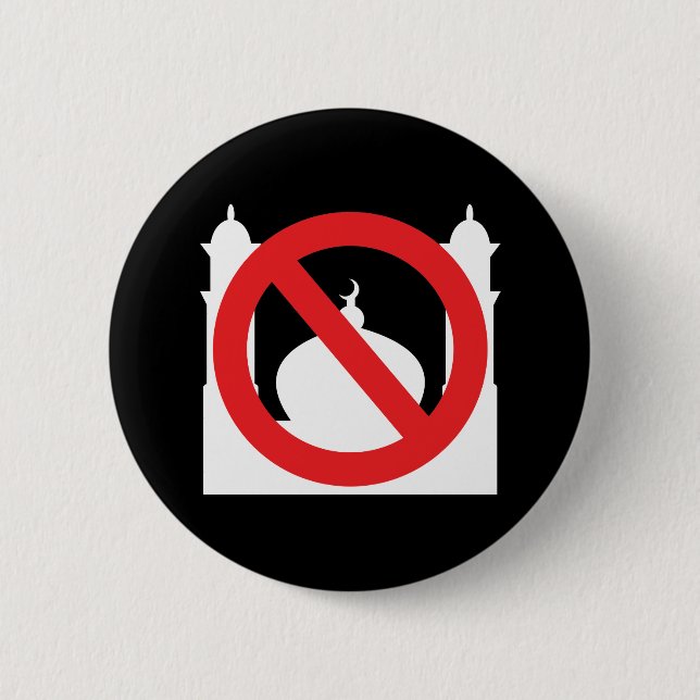 No Mosque No Text 6 Cm Round Badge (Front)