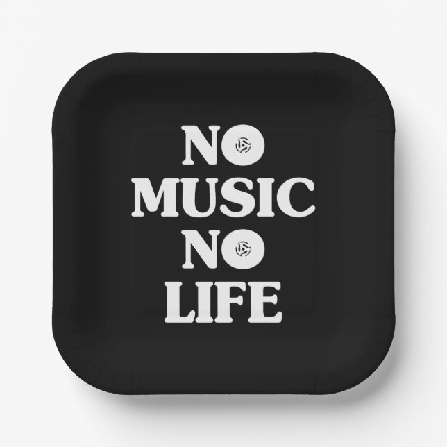 NO MUSIC NO LIFE PAPER PLATE (Front)
