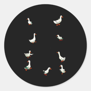 No My Ducks Are Certainly Not In A Row Funny Duck  Classic Round Sticker