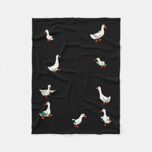 No My Ducks Are Certainly Not In A Row Funny Duck Fleece Blanket