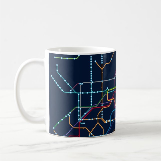 No name transport map coffee mug (Left)
