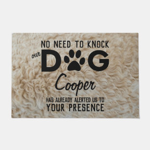 No Need To Knock, Personalized Dog Name Doormat