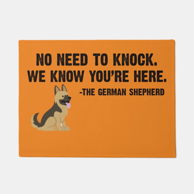 No need to knock the german shepherd doormat (Front)
