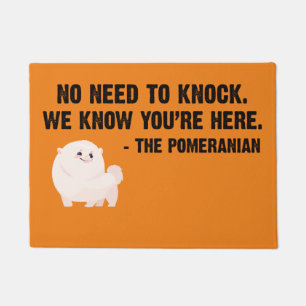 No need to knock the pomeranian doormat