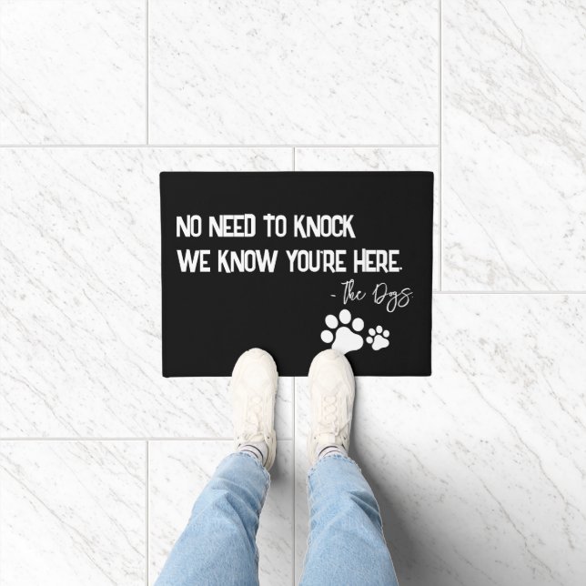 No Need to Knock We Know You're Here Funny Doormat (Indoor)