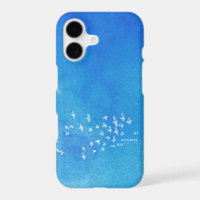 "No net ensnares me" + birds (white on blue)