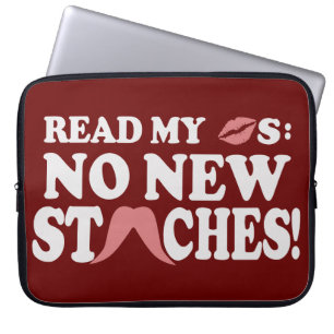No New Staches custom laptop sleeve