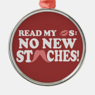 No New Staches custom ornament