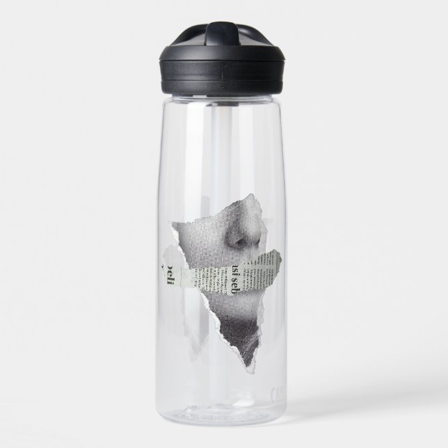 No News here.bw Water Bottle (Front)