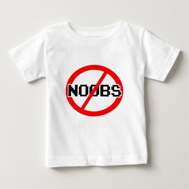NO NOOBS - geek/hacker/pc/code monkey Baby T-Shirt (Front)