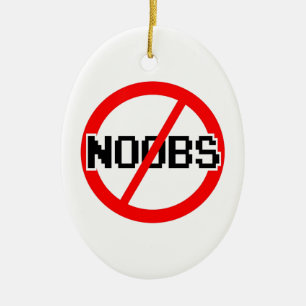 NO NOOBS - geek/hacker/pc/code monkey Ceramic Tree Decoration
