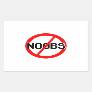 NO NOOBS - geek/hacker/pc/code monkey Rectangular Sticker