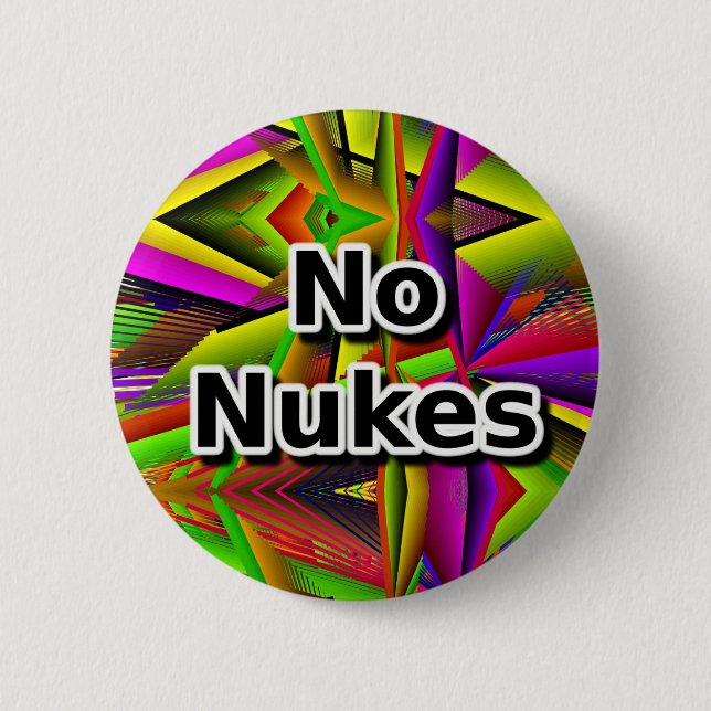 No Nukes 6 Cm Round Badge (Front)