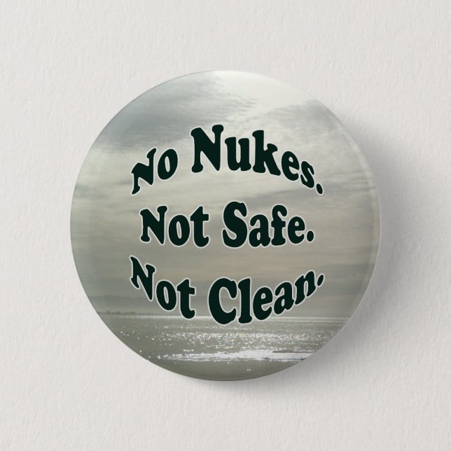 No Nukes button at the Seashore (Front)