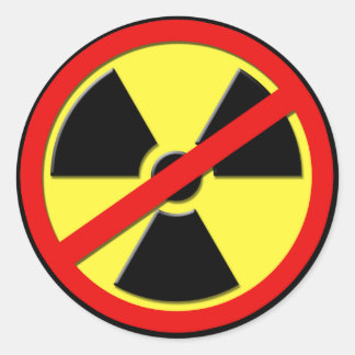 No Nukes Classic Round Sticker