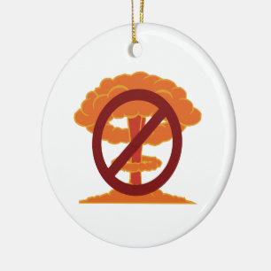 No Nukes Symbol Ceramic Ornament