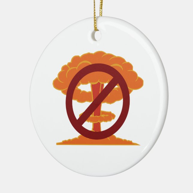 No Nukes Symbol Ceramic Ornament (Left)