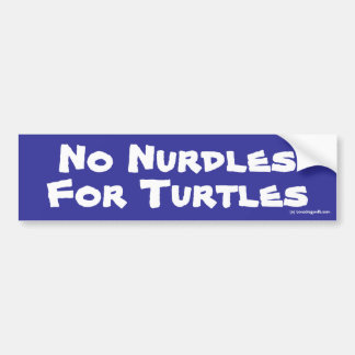 No Nurdles for Turtles Bumper Sticker