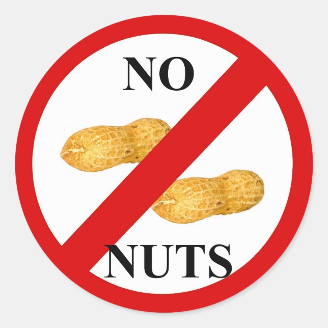 No nuts classic round sticker (Front)