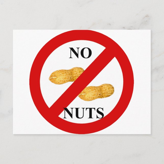 No nuts postcard (Front)