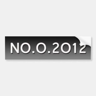 NO.O.2012 Bumper Sticker