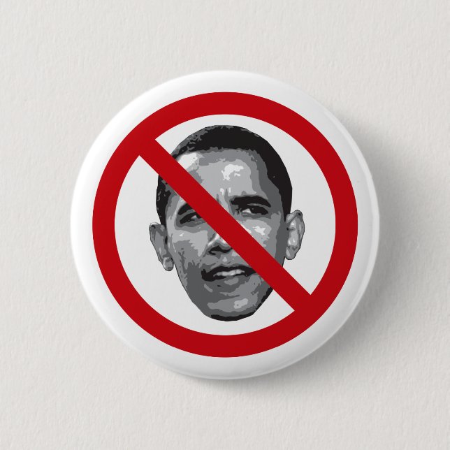 No Obama 6 Cm Round Badge (Front)