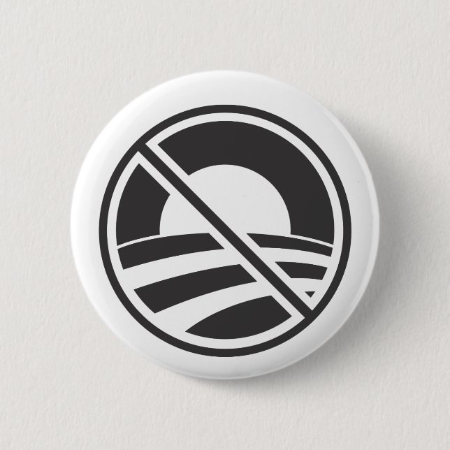 No Obama 6 Cm Round Badge (Front)