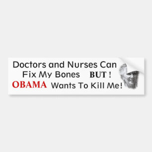 NO OBAMA  Anti health Care Bumper Sticker