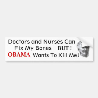 NO OBAMA  Anti health Care Bumper Sticker