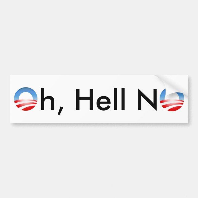 No Obama bumper sticker (Front)