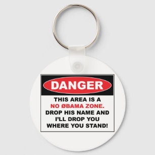 No Obama Zone Key Ring