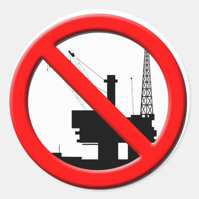 No Offshore Drilling Sticker (Front)