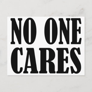 No One Cares Postcard