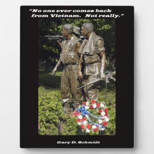No One Ever Comes Back From Vietnam Plaque
