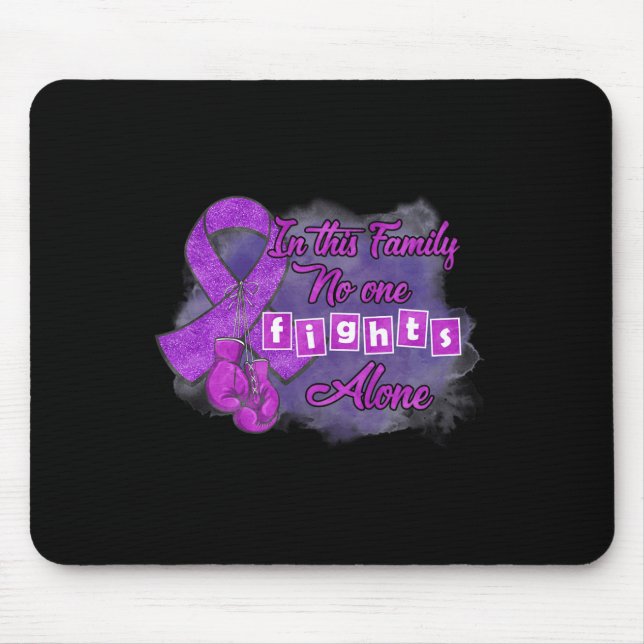 No One Fight Alone Alzheimer's Awareness  Mouse Pad (Front)