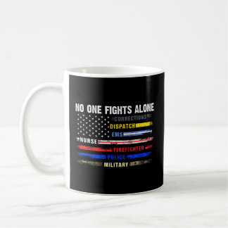 No-One Fight Alone First-Responder Heroes Usa Amer Coffee Mug
