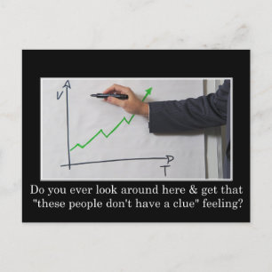 No one here knows what they are doing postcard