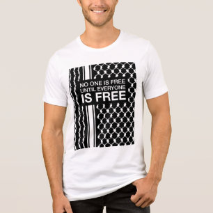 No One Is Free Until Everyone Is Palestine Kufiya Tri-Blend Shirt