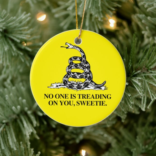 No one is treading on you, Sweetie Ceramic Ornament (Tree)