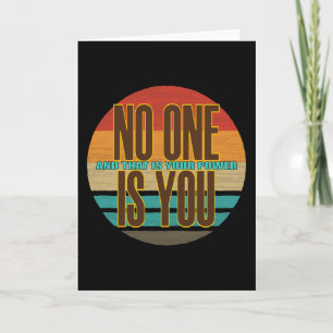 No One Is You Thats Your Power Retro Card