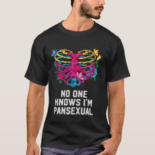 No One Knows Im Pansexual LGBTQ Pan Pride Nonbinar T-Shirt