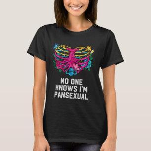 No One Knows Im Pansexual LGBTQ Pan Pride Nonbinar T-Shirt