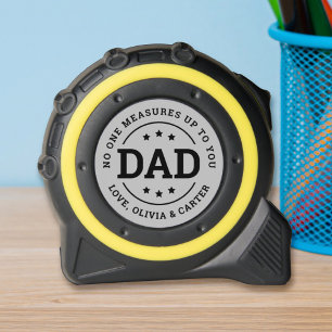 No One Measures Up Dad Kids Names Grey 1