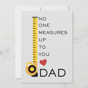 NO ONE MEASURES UP TO YOU DAD HOLIDAY CARD