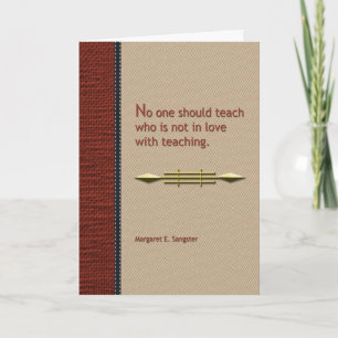 No one should teach thank you card