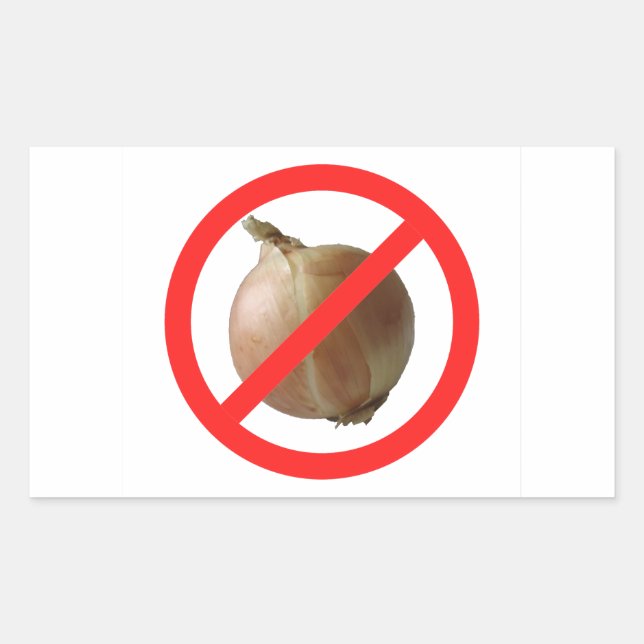 No Onion Rectangular Sticker (Front)