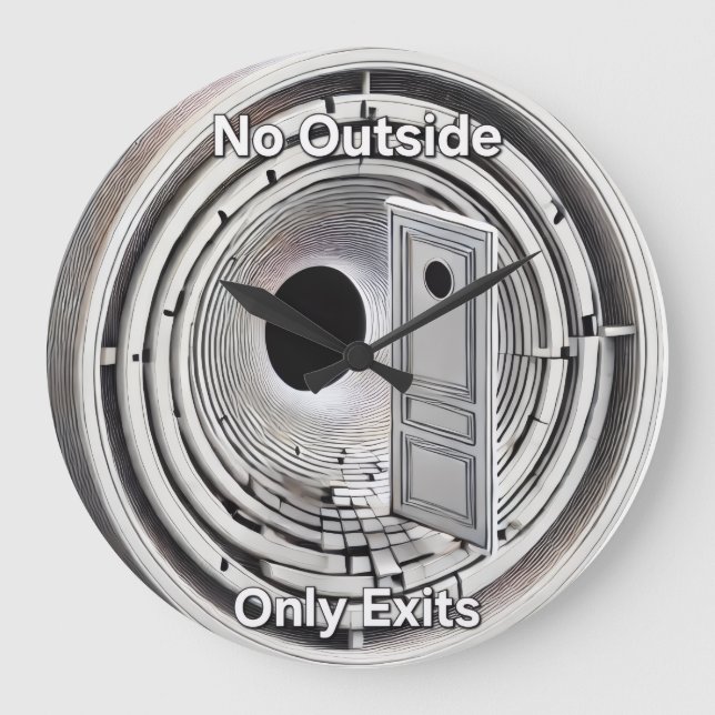 No outside only exits Wall Clock (Front)