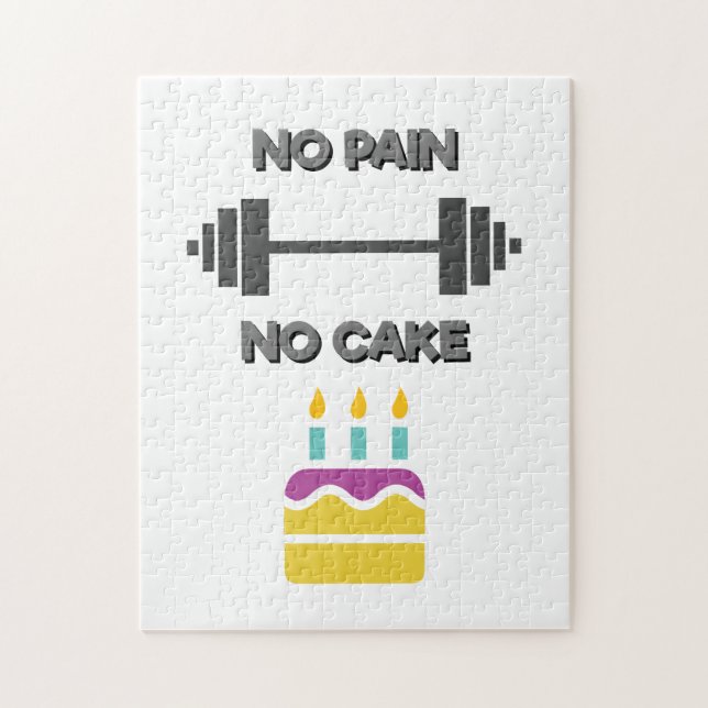 No Pain No Cake Jigsaw Puzzle (Vertical)