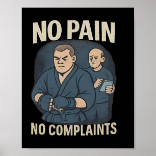 No Pain No Gain Boxing Martial Arts Humour Poster
